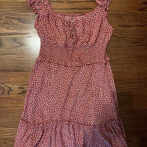 Red and White Polka Dot Dress